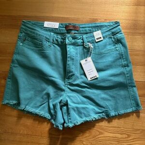 NWT Sea Green Judy Blue Denim Women Shorts XL